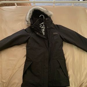 Colombia insulated jacket, size xs is women’s, dark gray